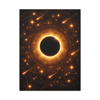 Golden Eclipse Celestial Wall Art & Canvas Print