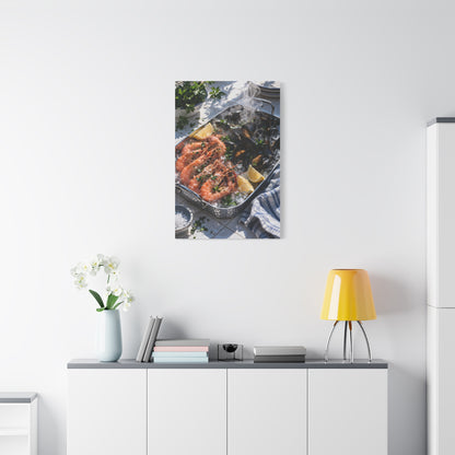 Mediterranean Seafood Kitchen Still Life Wall Art & Canvas Print