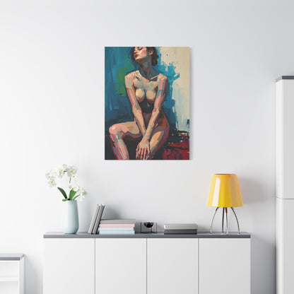 Contemporary Abstract Nude Portrait Wall Art & Canvas Print