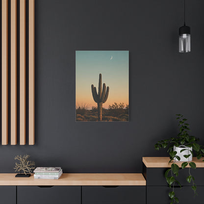 Solitary Saguaro Under Open Desert Sky Wall Art & Canvas Prints