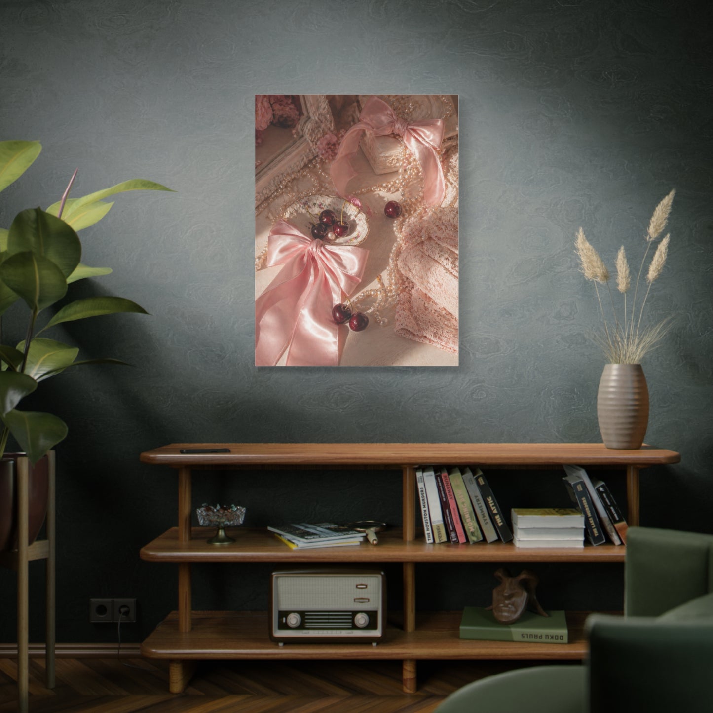 Coquette Satin Bow Still Life Wall Art & Canvas Print