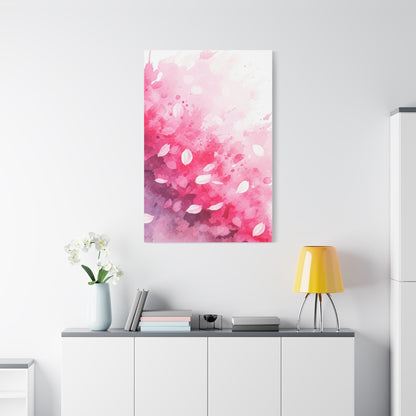 Abstract Sakura Watercolor Petals Wall Art & Canvas Prints