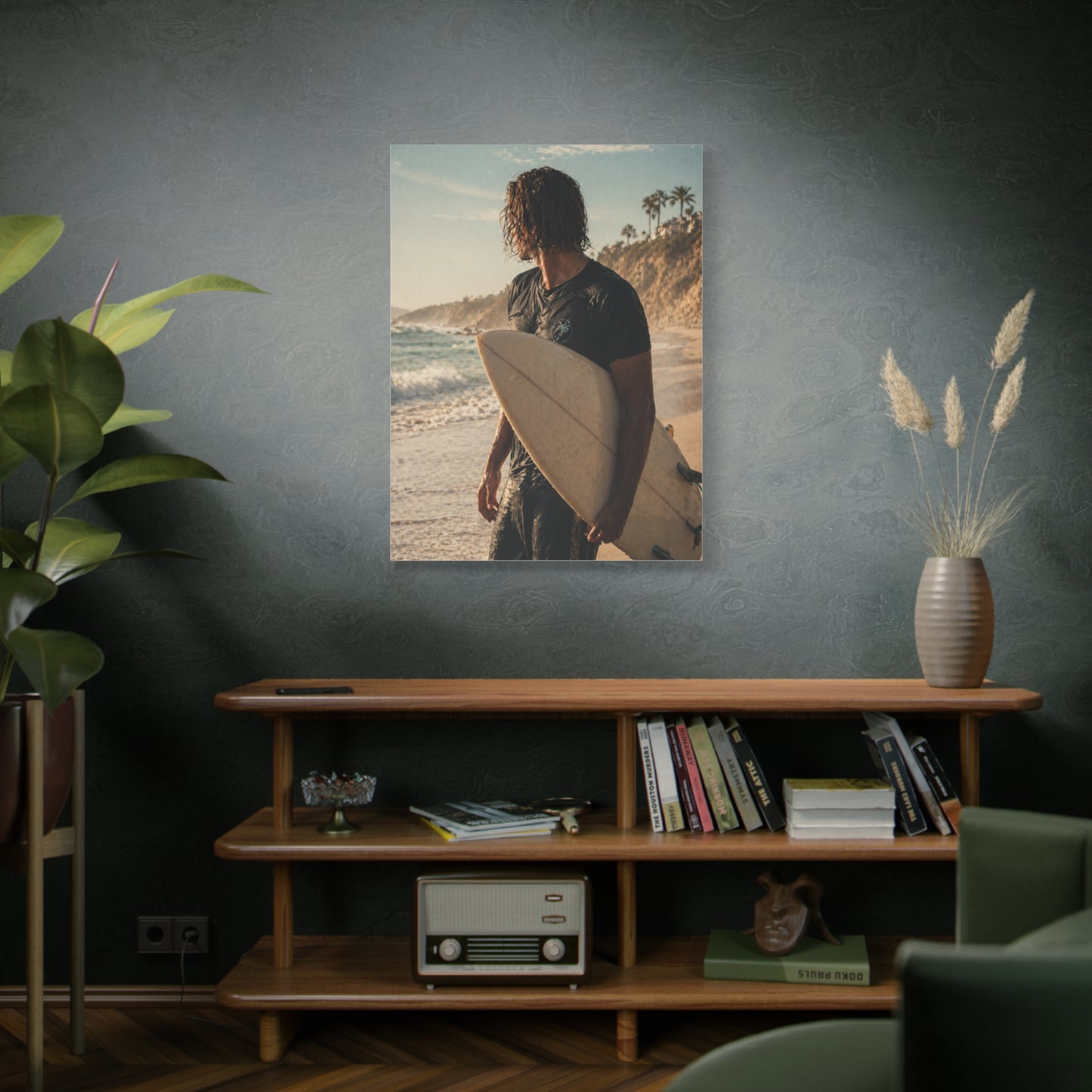 Coastal Surf Reflection Portrait Wall Art & Canvas Print