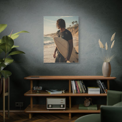 Coastal Surf Reflection Portrait Wall Art & Canvas Print