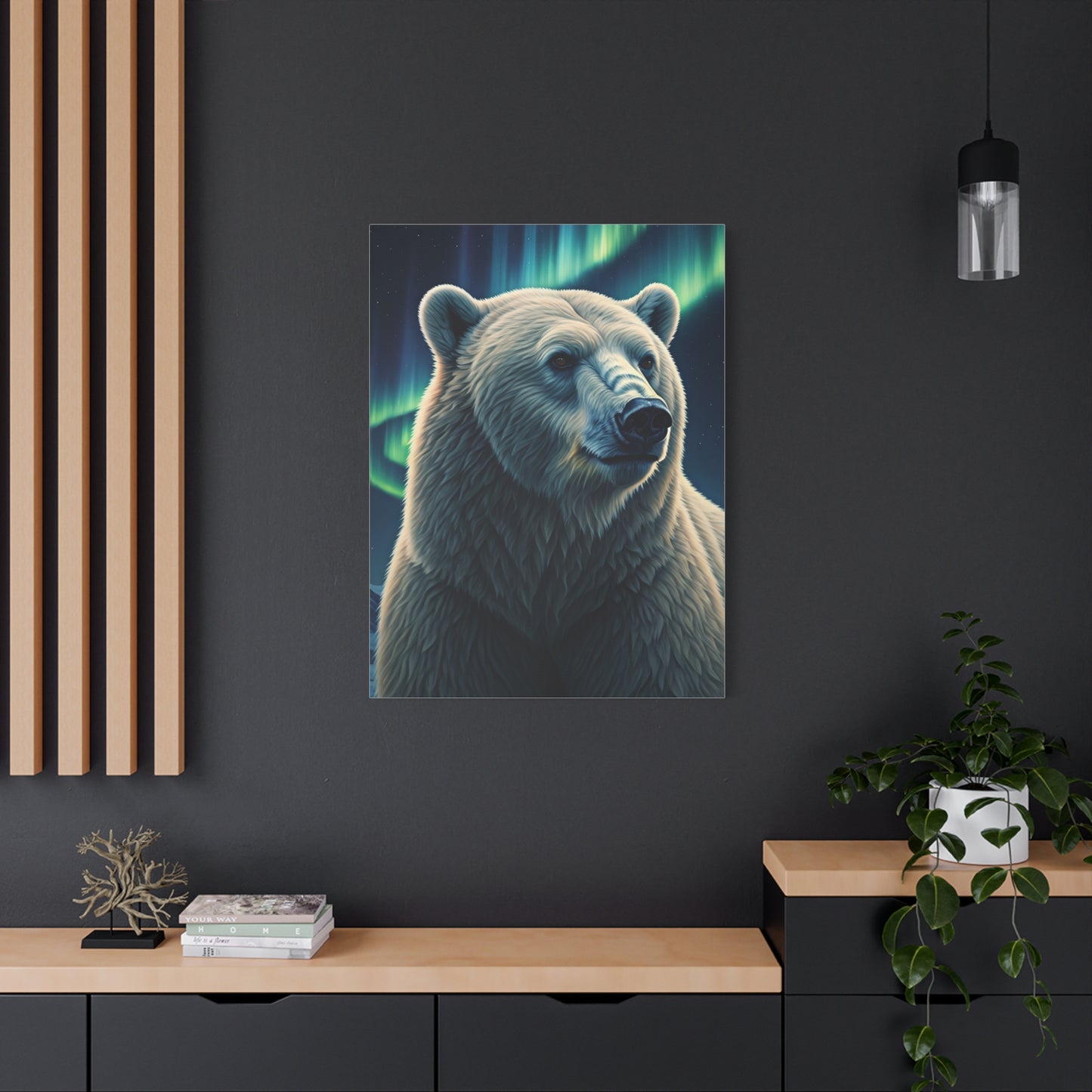 Northern Lights Polar Bear Wall Art & Canvas Prints