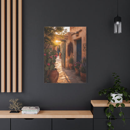 Santa Fe Adobe Courtyard Southwest Wall Art & Canvas Print