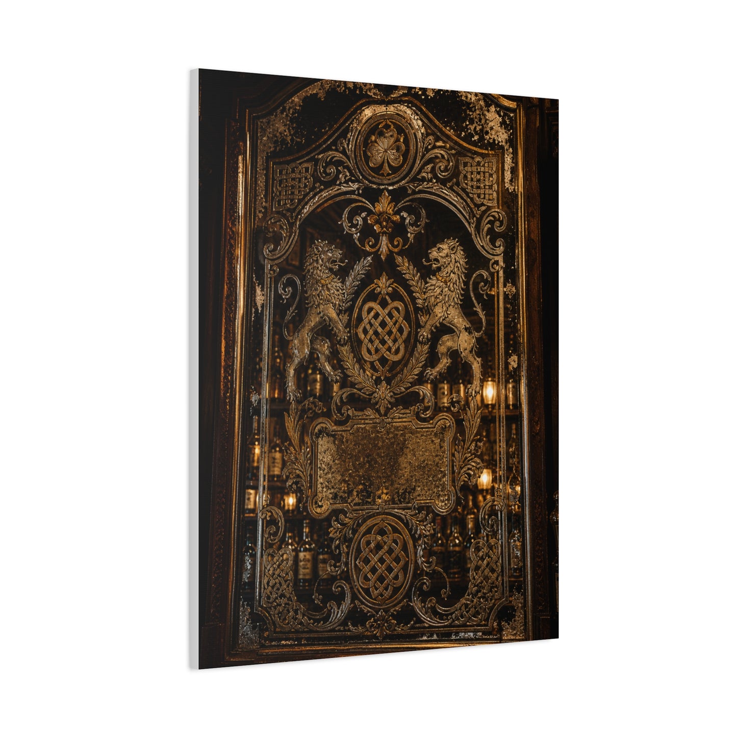 Victorian Ornate Bar Mirror Wall Art & Canvas Print