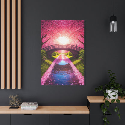 Sakura Bridge Reflection at Sunrise Wall Art & Canvas Prints