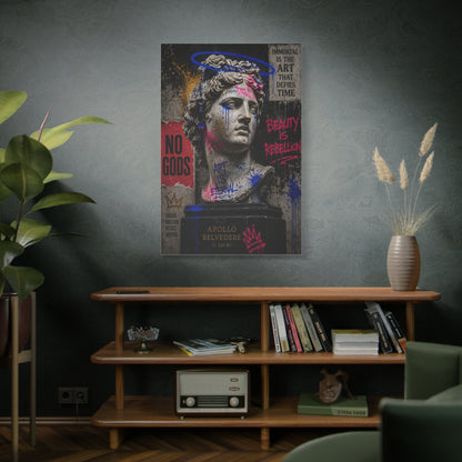 Graffiti Apollo Bust Rebellion Street Wall Art & Canvas Print