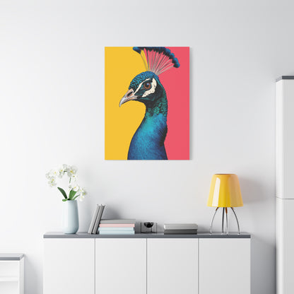 Modern Pop Peacock Profile Wall Art & Canvas Print