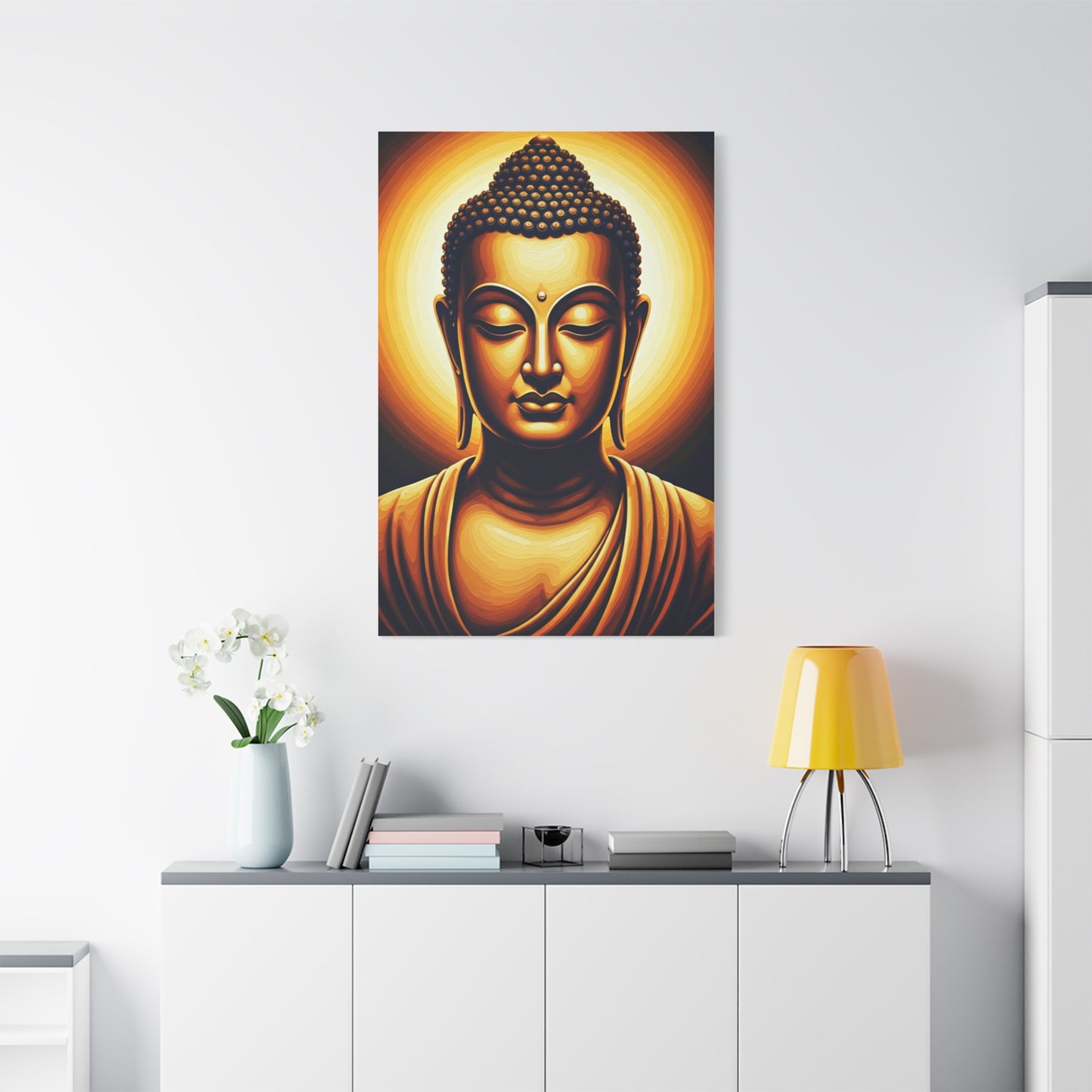 Golden Aura Buddha Meditation Wall Art & Canvas Prints