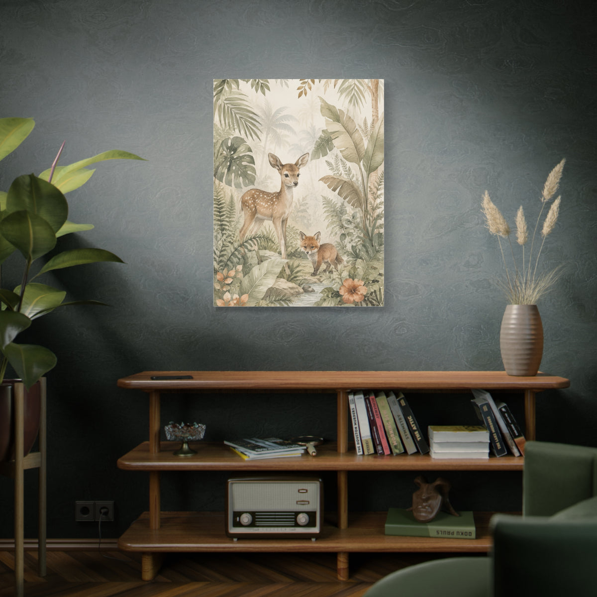 Neutral Safari Botanical Wildlife Tropical Wall Art & Canvas Print