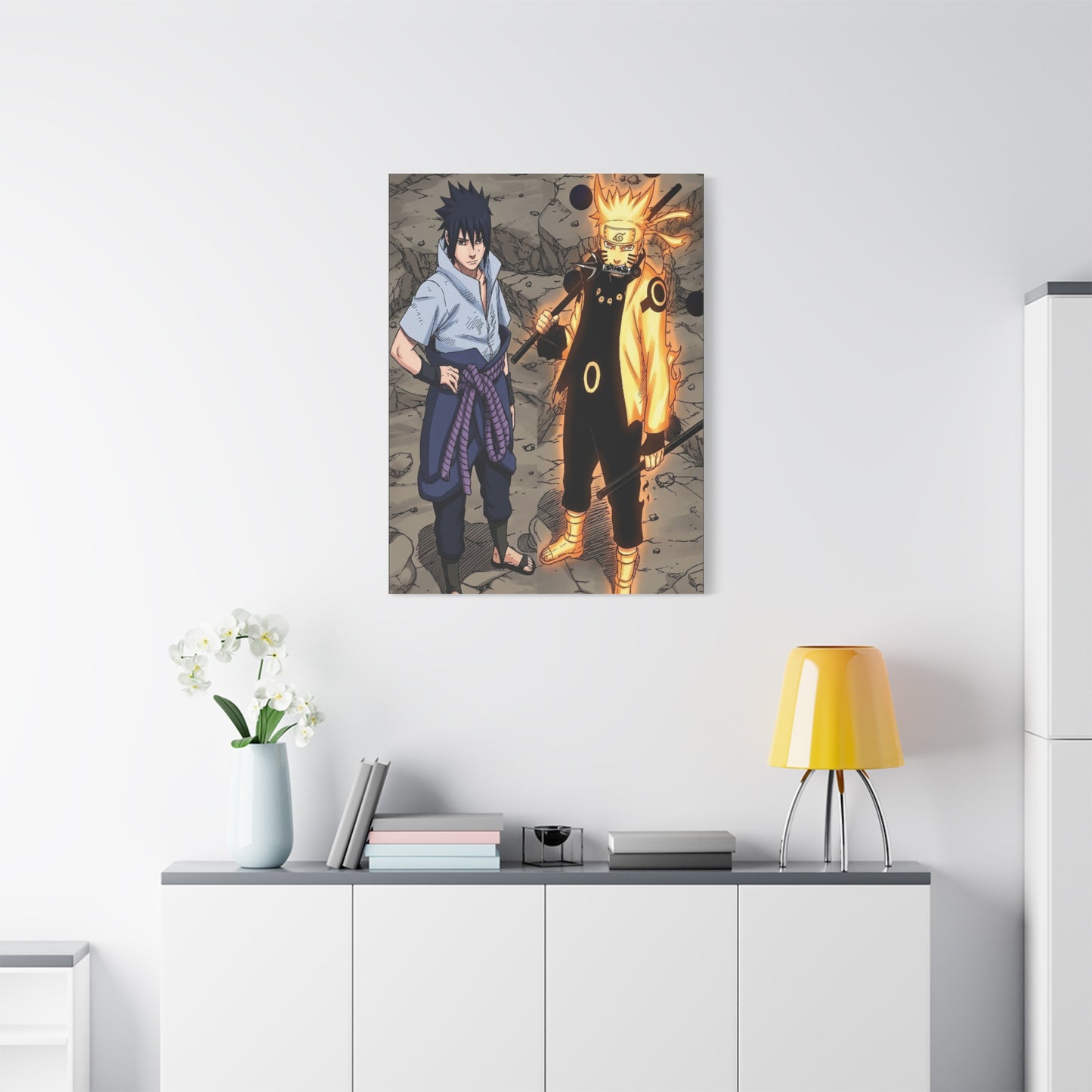 Naruto & Sasuke Six Paths Poster Wall Art & Canvas Print