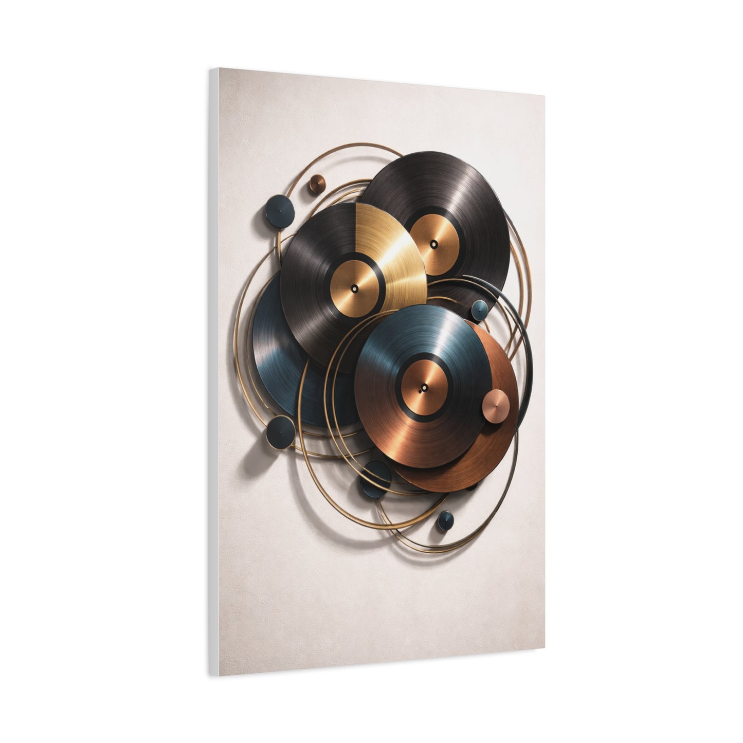 Abstract Vinyl Orbit Sculpture Wall Art & Canvas Print