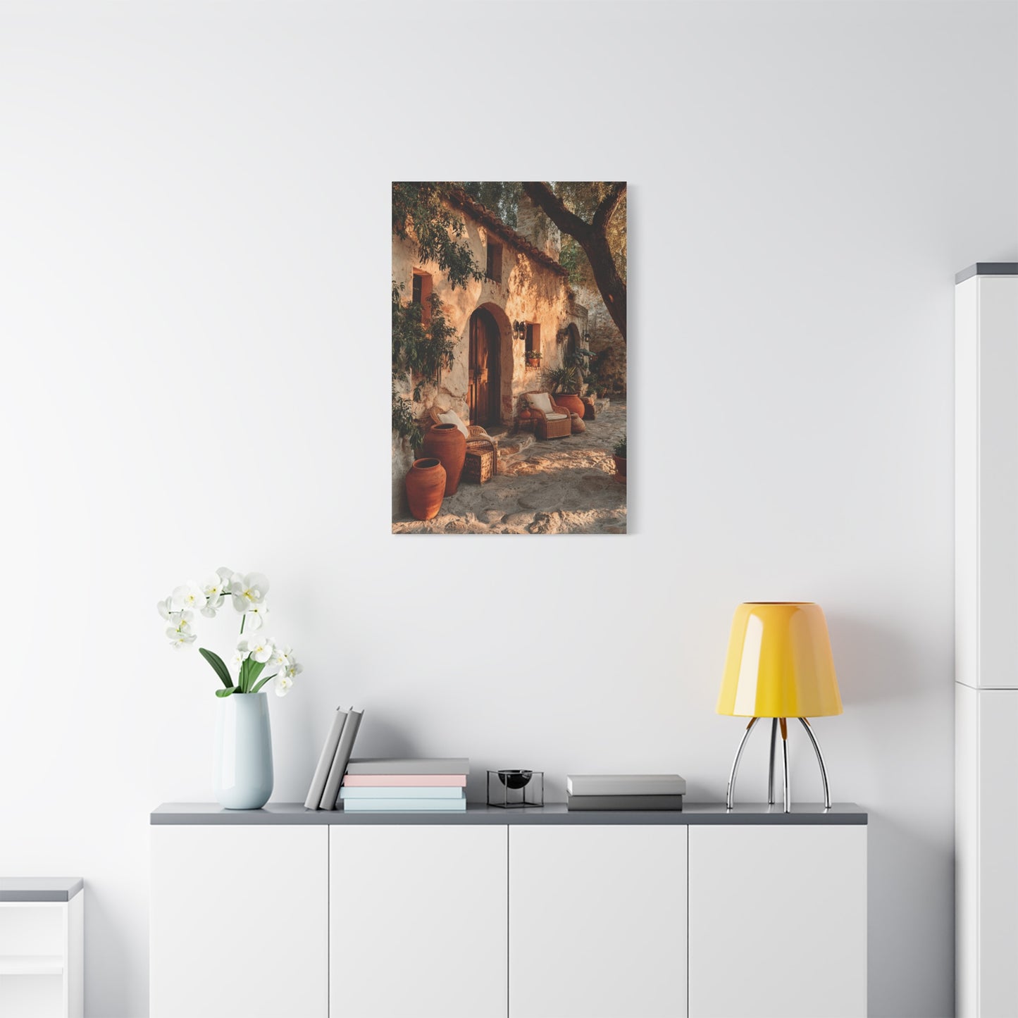 Mediterranean Farmhouse Courtyard Wall Art & Canvas Print
