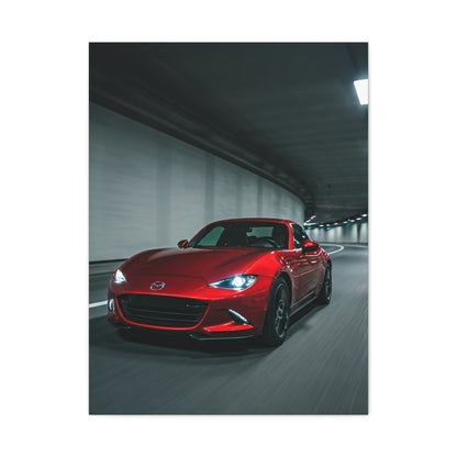Mazda MX-5 Miata RF Night City Tunnel Wall Art & Canvas Prints