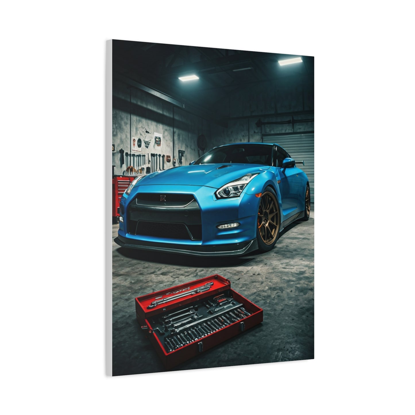 Nissan GT-R Precision Tuning Garage Wall Art & Canvas Prints