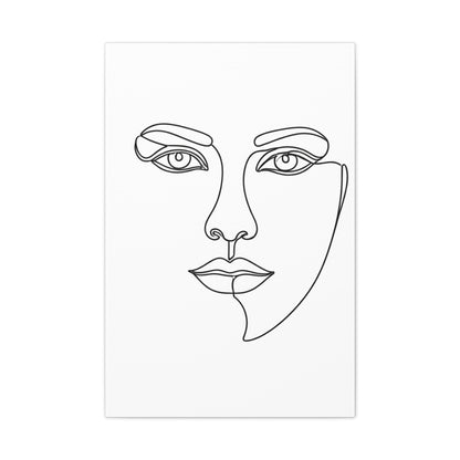 Abstract Line Face Wall Art & Canvas Prints