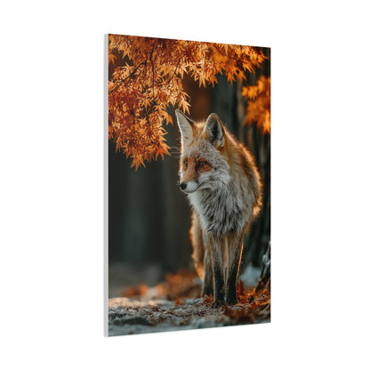 Autumn Forest Path Fox Wall Art & Canvas Print