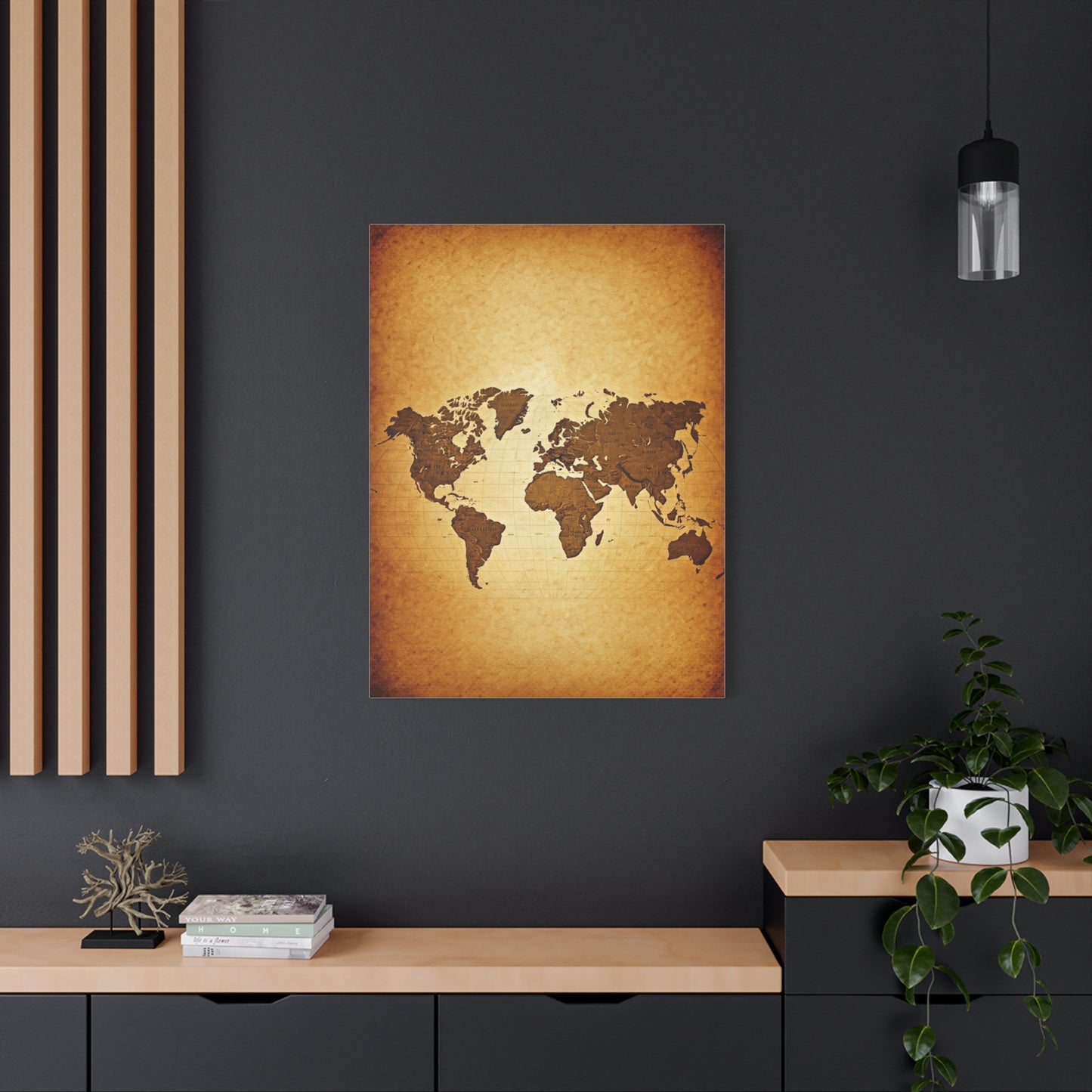 Vintage Portrait Map Fusion Wall Art & Canvas Prints