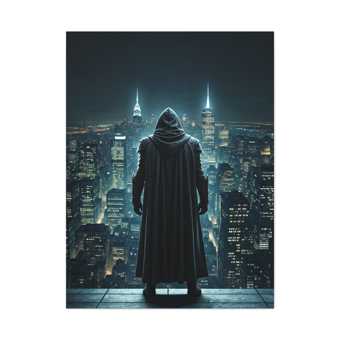 Watcher of the Neon City Wall Art & Canvas Prints