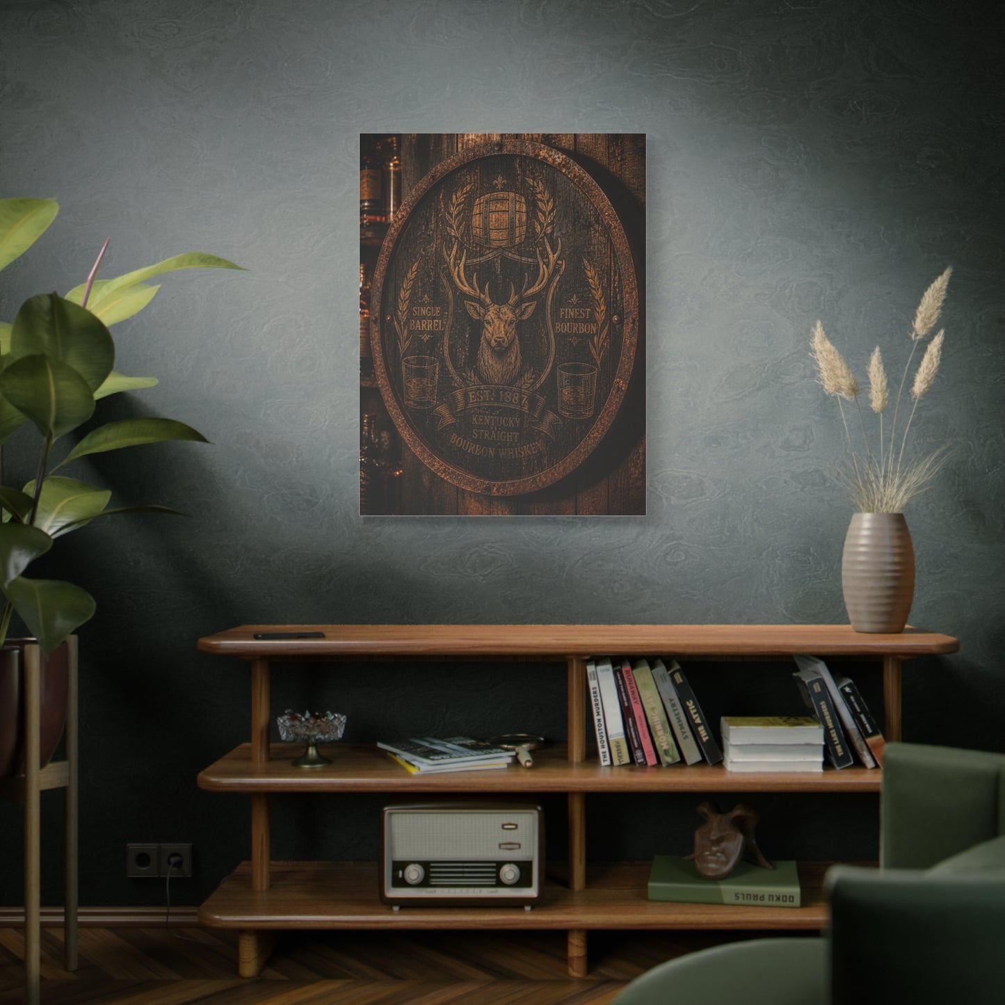 Bourbon Barrel Crest Wall Art & Canvas Print