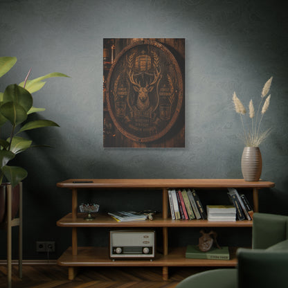 Bourbon Barrel Crest Wall Art & Canvas Print