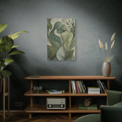 Biophilic Jade Embrace Abstract Wall Art & Canvas Print