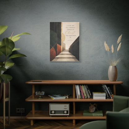 Philippians 4:13 Modern Perspective Scripture Wall Art & Canvas Print