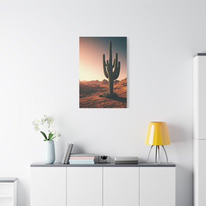 Golden Desert Saguaro Horizon Wall Art & Canvas Prints