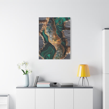 Emerald Geode Abstract Wall Art & Canvas Print