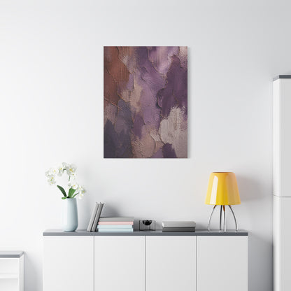 Wabi-Sabi Plum Texture Abstraction Wall Art & Canvas Print