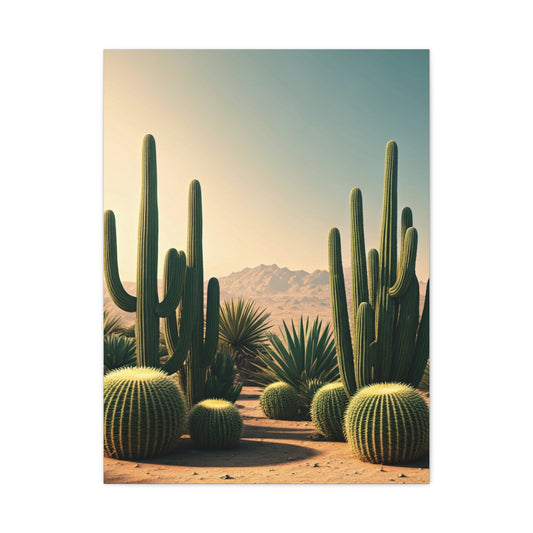 Desert Cactus Path Landscape Wall Art & Canvas Prints