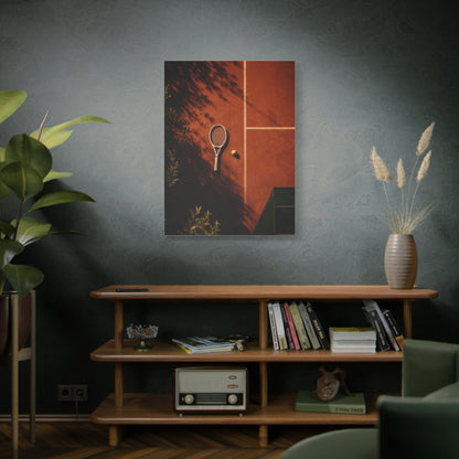 Clay Court Minimal Tennis Sports Wall Art & Canvas Print