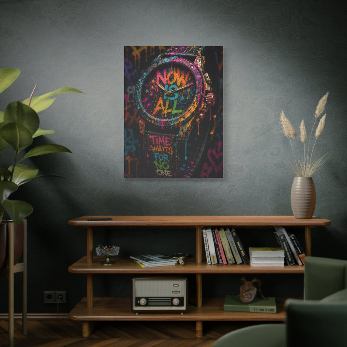 Now Is All Graffiti Watch Street Wall Art & Canvas Print