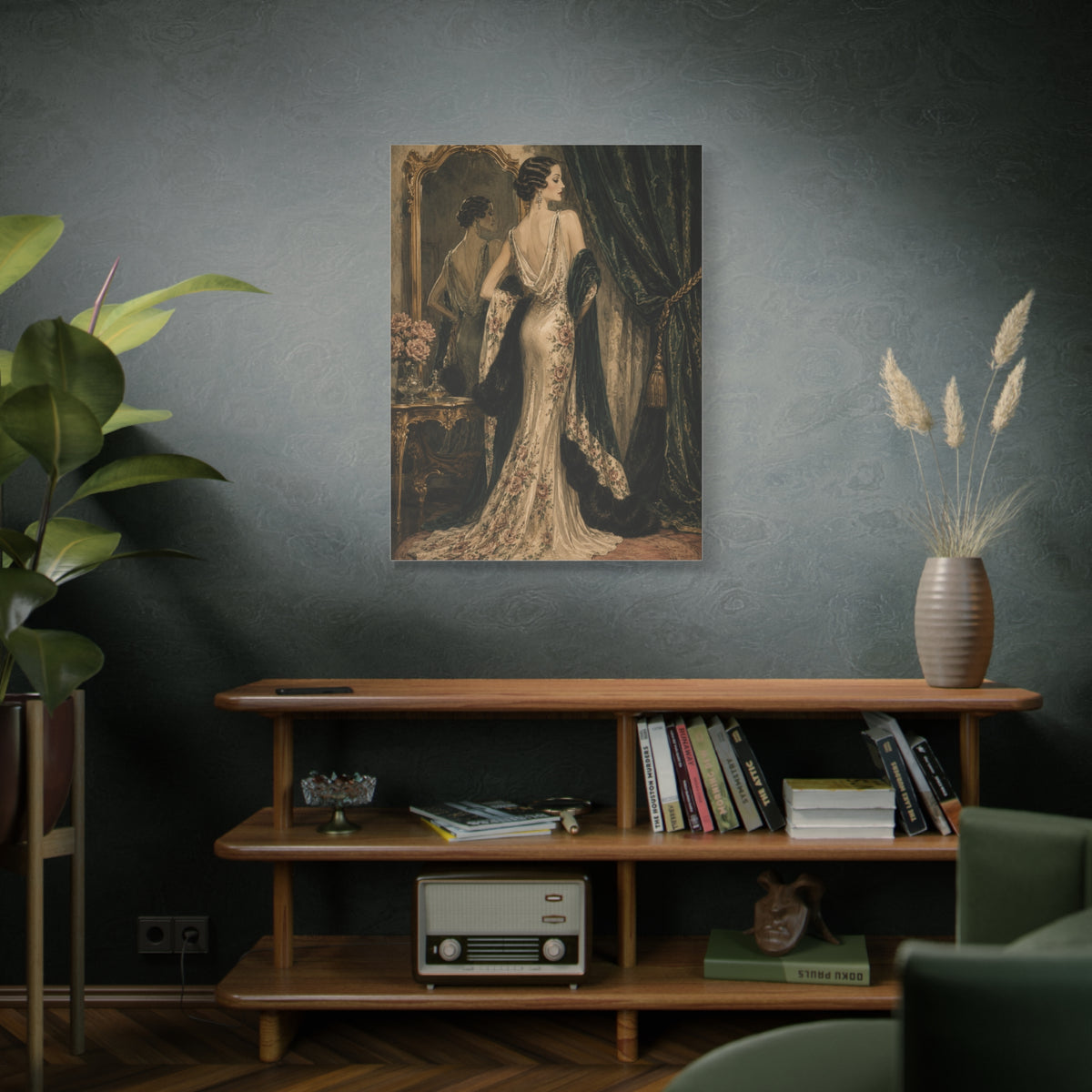Art Deco Couture Evening Portrait Wall Art & Canvas Print
