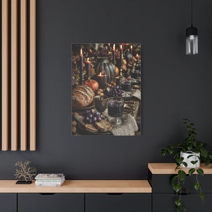 Autumn Harvest Feast Table Wall Art & Canvas Print