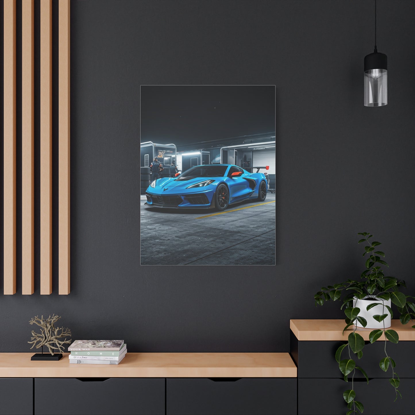 Chevrolet Corvette C8 Z06 Paddock Night Scene Wall Art & Canvas Prints