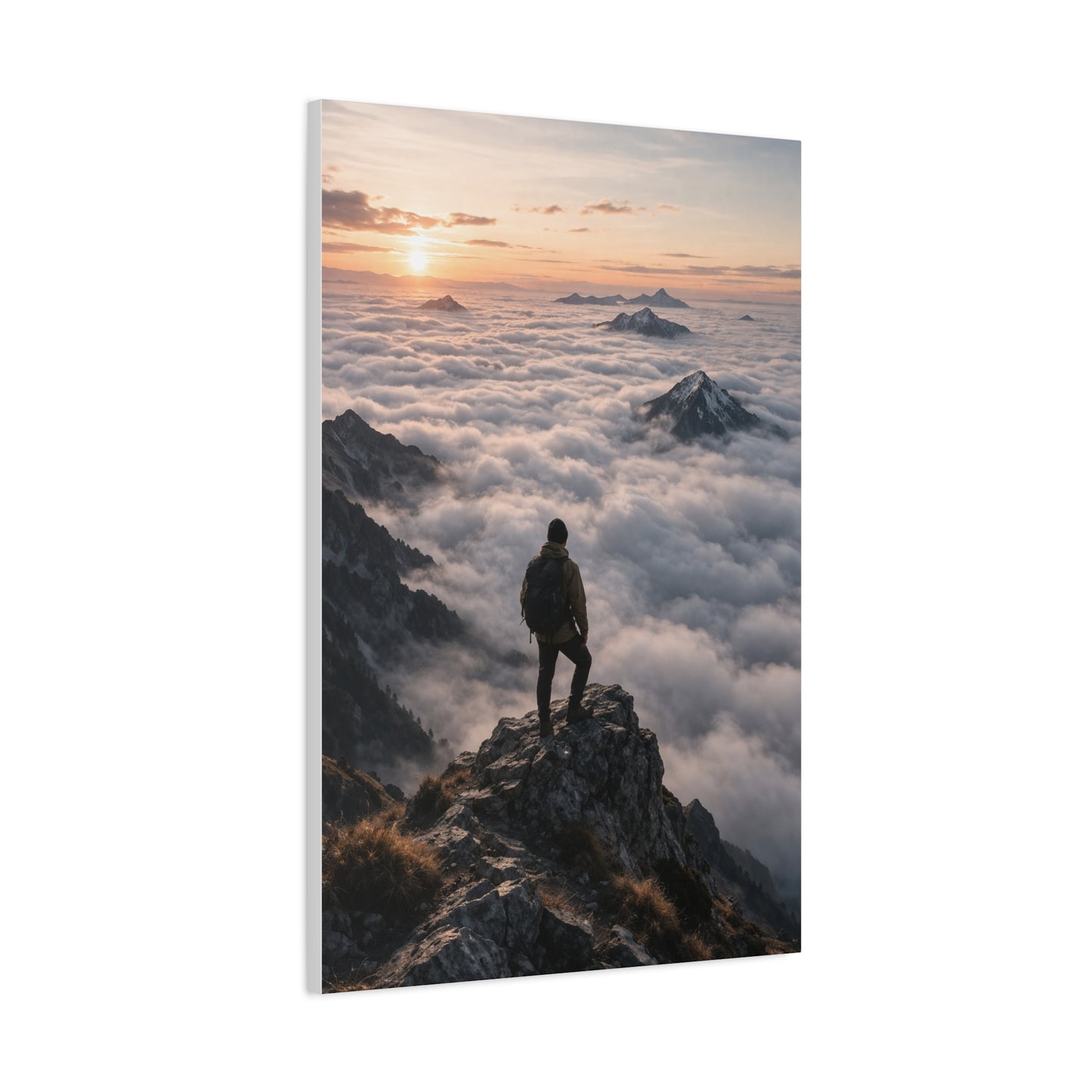 Sunrise Summit Cloud Inversion Wall Art & Canvas Print