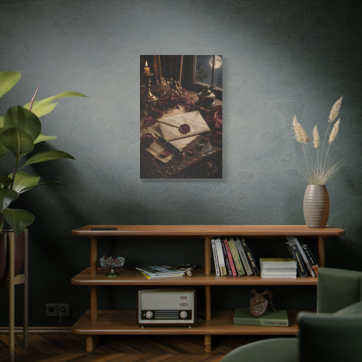 Vintage Love Letter Candlelight Desk Wall Art & Canvas Print