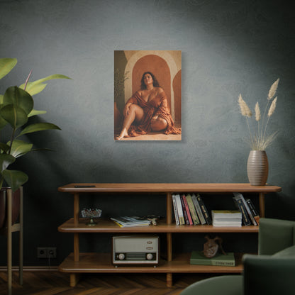 Boho Body-Positive Seated Portrait Wall Art & Canvas Print