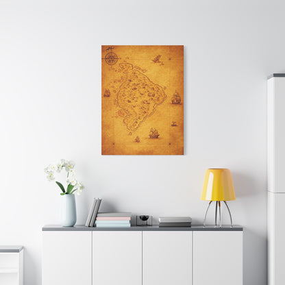 Old Pirate Island Chart Wall Art & Canvas Prints