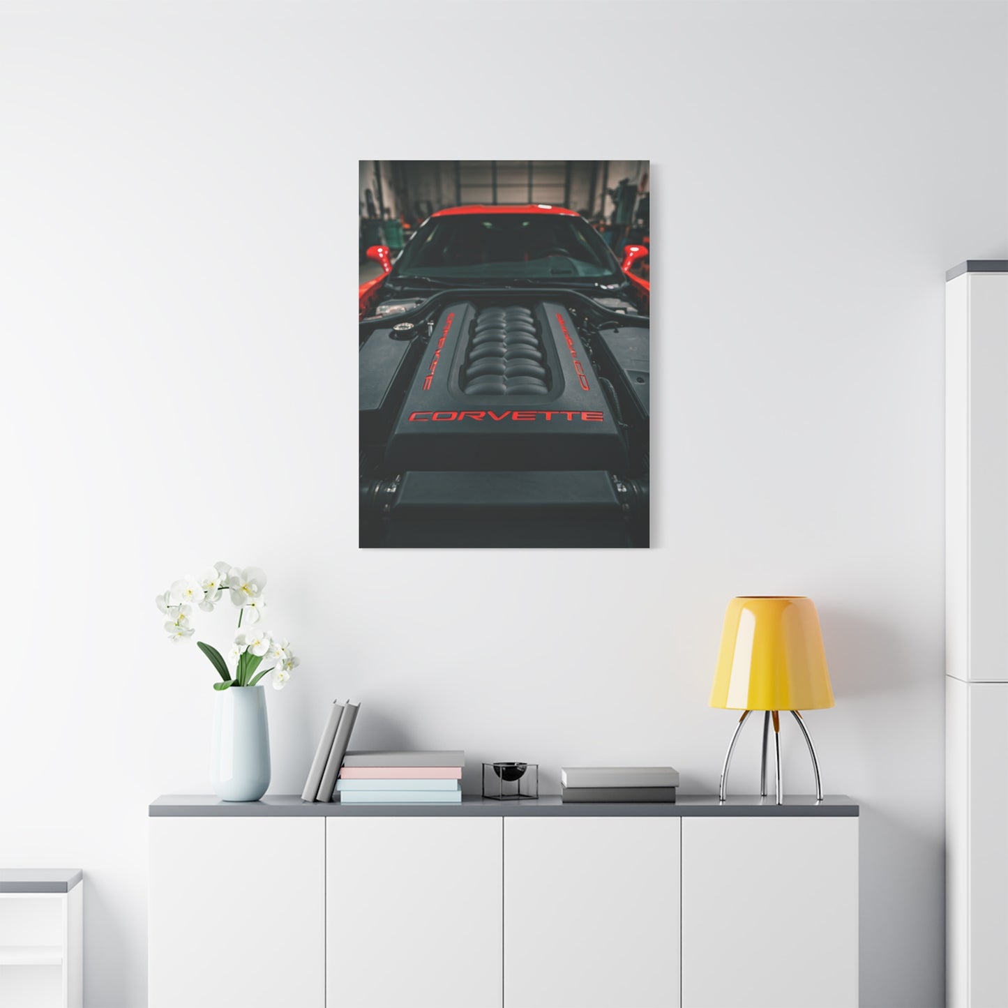 Chevrolet Corvette C6 Engine Bay Performance Detail Wall Art & Canvas Prints