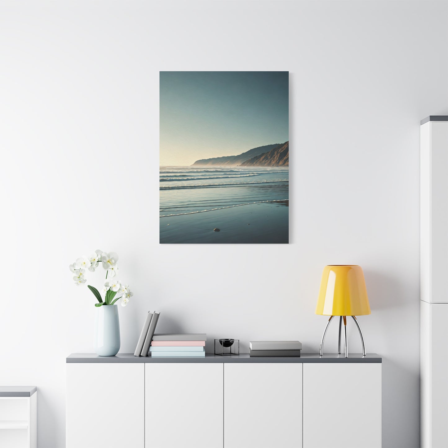 Misty Coastal Morning Shore Wall Art & Canvas Prints