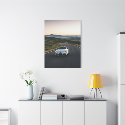 Toyota GR Supra Sunrise Scenic Road Wall Art & Canvas Prints