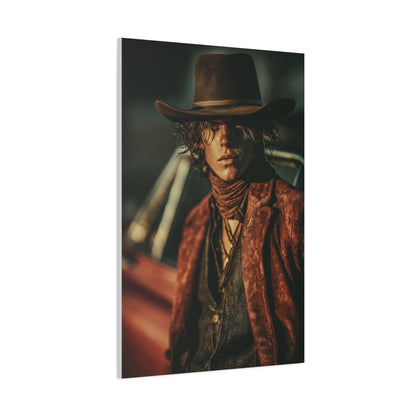 Western Editorial Cowboy Portrait Wall Art & Canvas Print