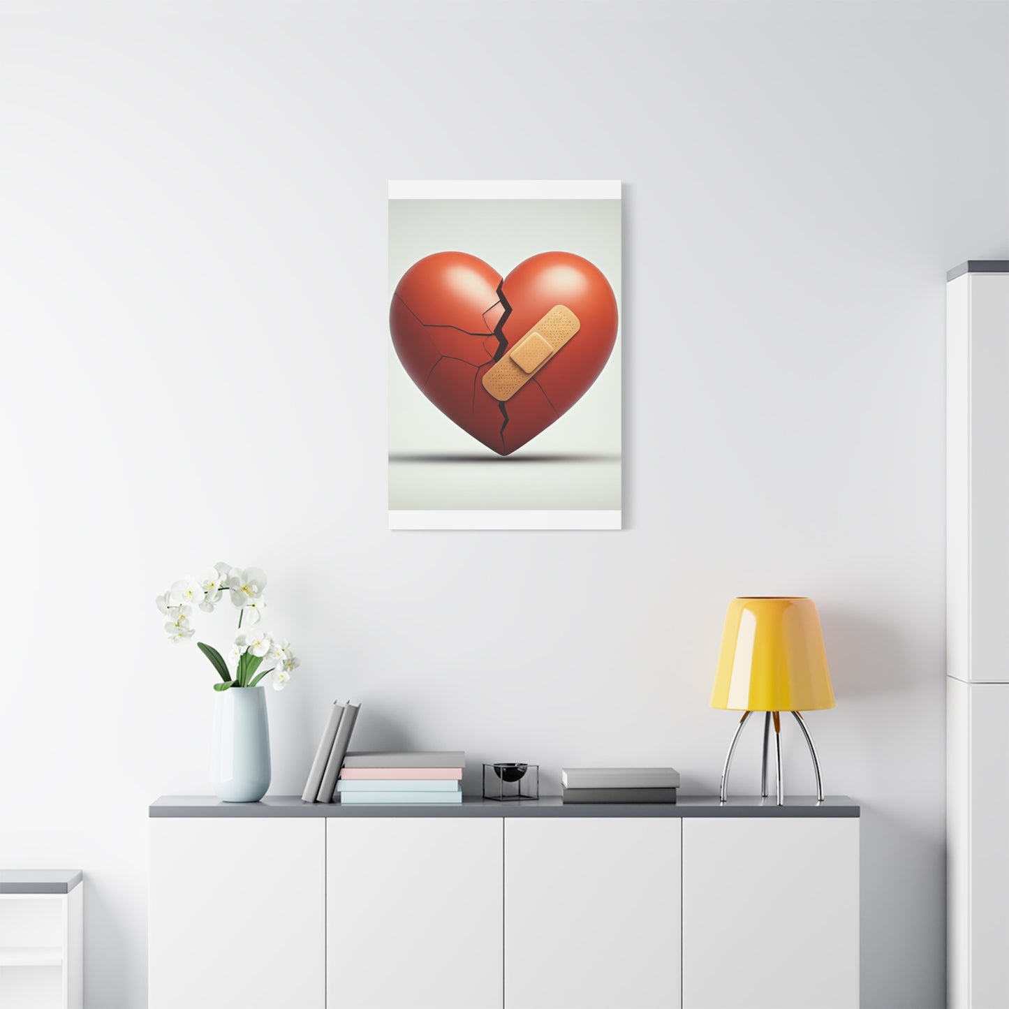 Patched Heart Wall Art & Canvas Prints
