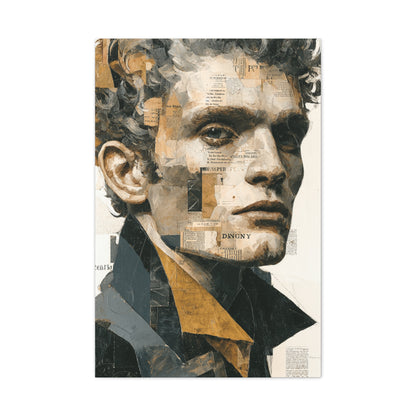 Editorial Male Portrait Collage Wall Art & Canvas Print