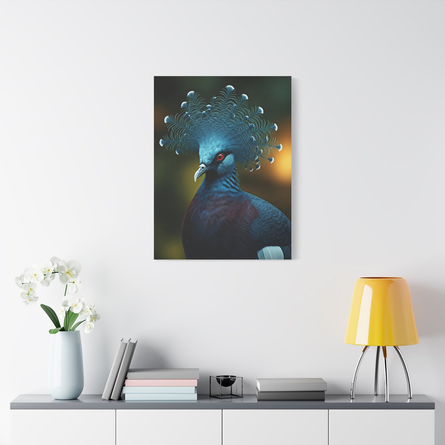 Crowned Feathered Crest Bird Wall Art & Canvas Prints