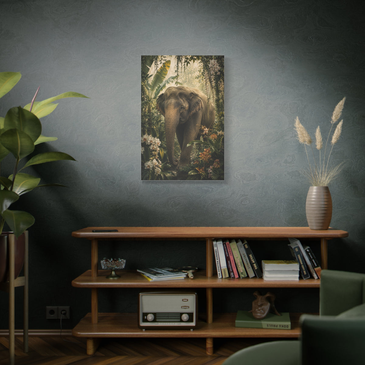 Majestic Elephant Jungle Portrait Tropical Wall Art & Canvas Print